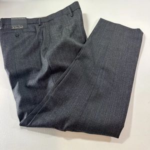 BANANA REPUBLIC Modern Slim Fit 100% Wool Charcoal Dress Pants 34x31 Altered Men